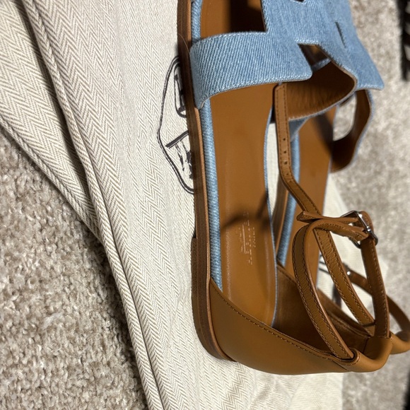 Hermes Denim Santorini Sandals - Picture 7 of 9